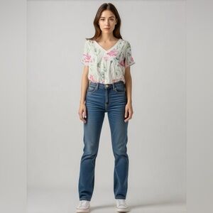 Women's JustFashionNow Top XL White Floral